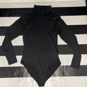 BLACK HIGH NECK BODYSUIT